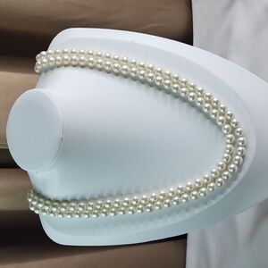 Double strand Faux Pearl necklace